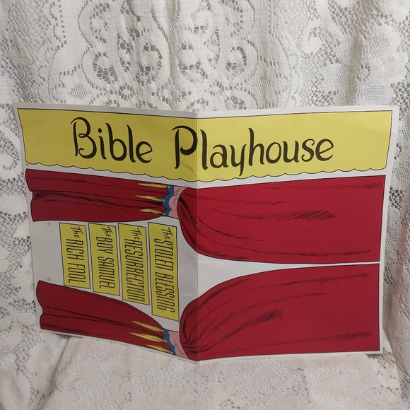 1953 Bible Puppets Paper Marionette Puppet Playhouse Kit Standard Publishing - Picture 2 of 8